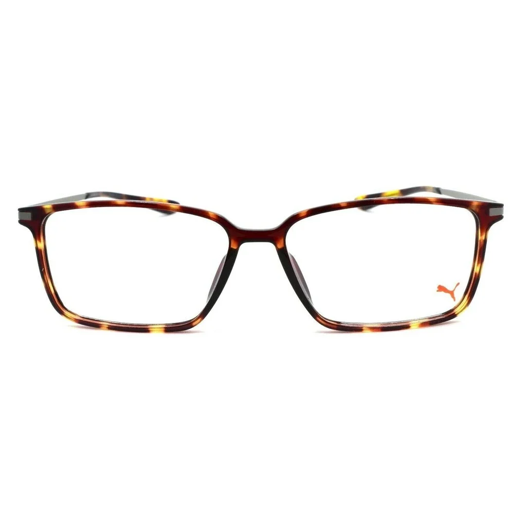 PUMA PU0114O 002 Eyeglasses Frames 55-14-145 Havana / Silver